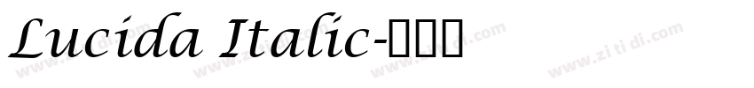 Lucida Italic字体转换